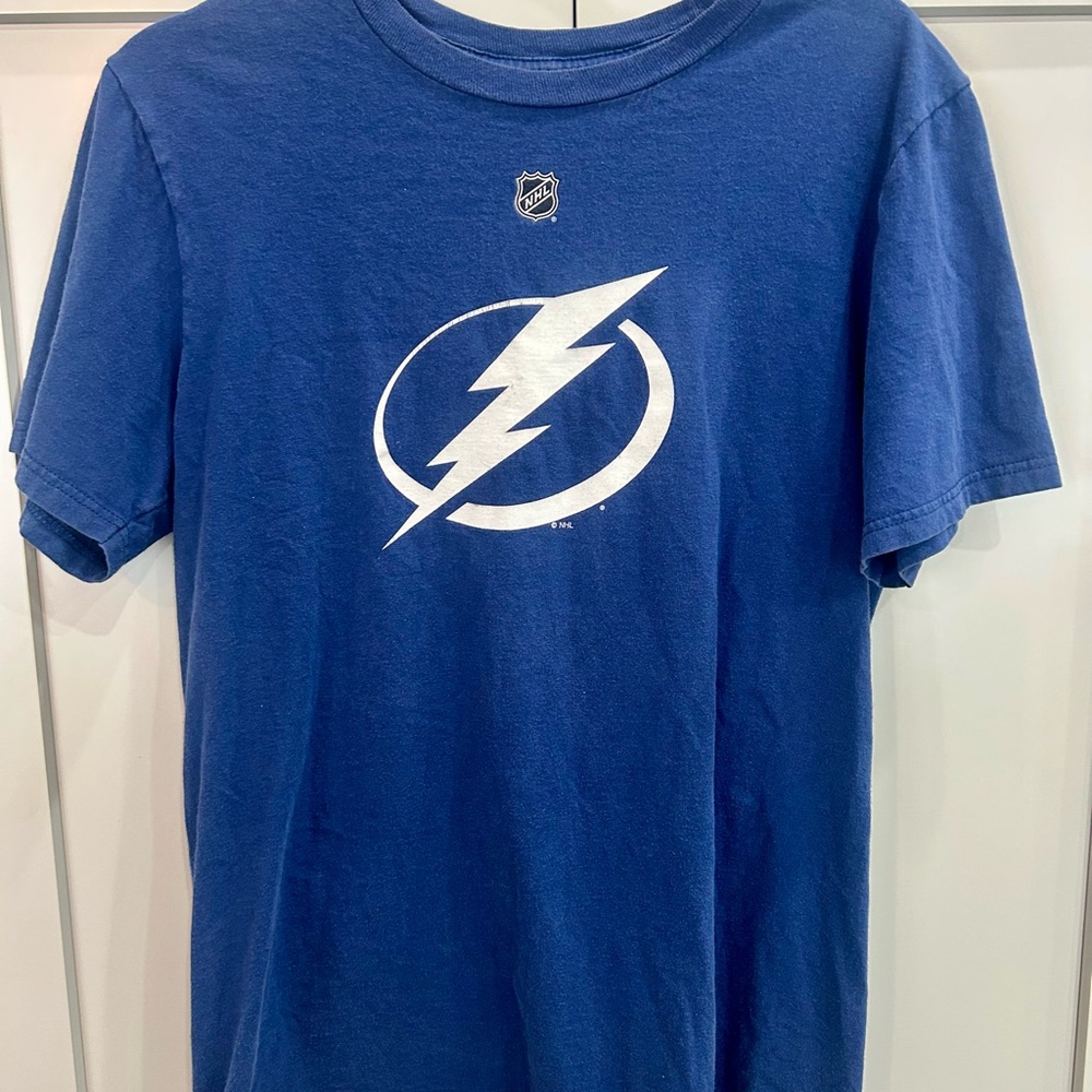 NHL Stamkos Reebok Blue Lightning Bolt Men's Tee